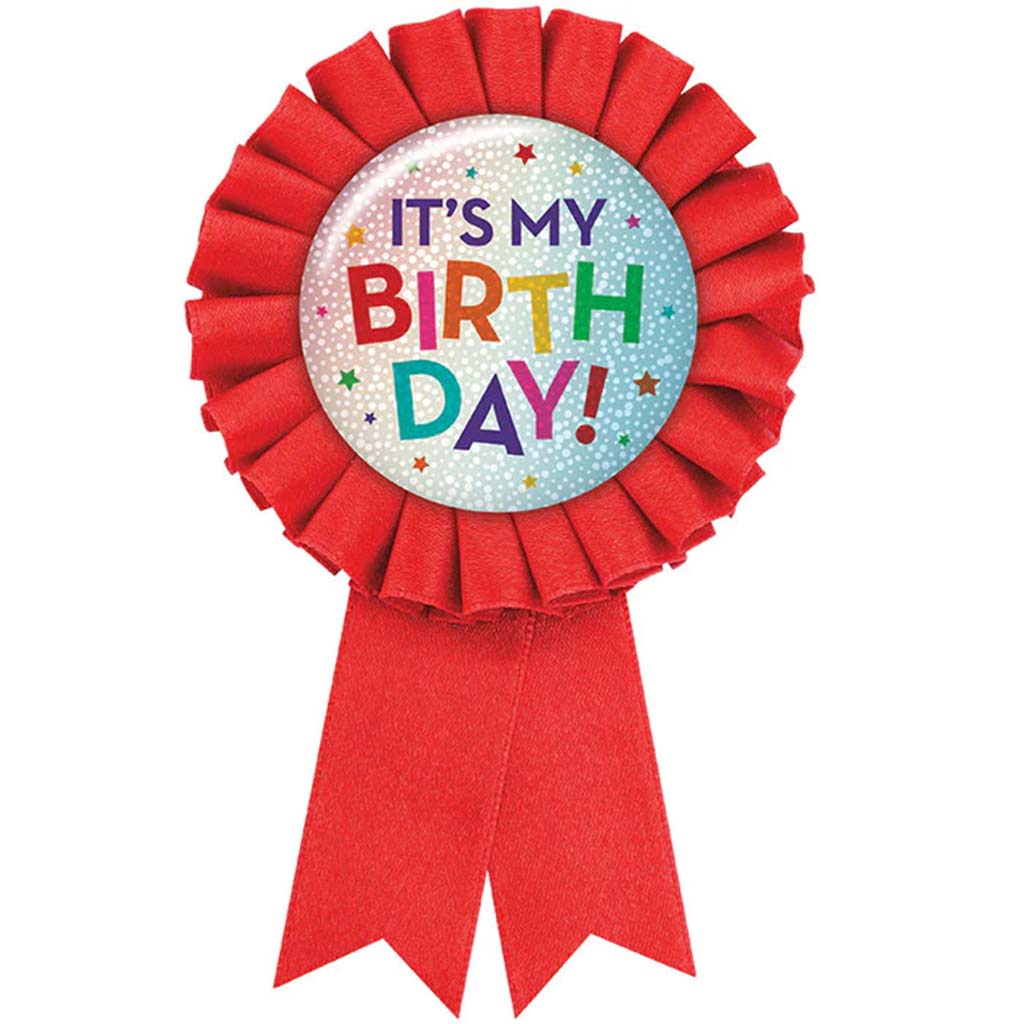 Birthday Award Ribbon Button