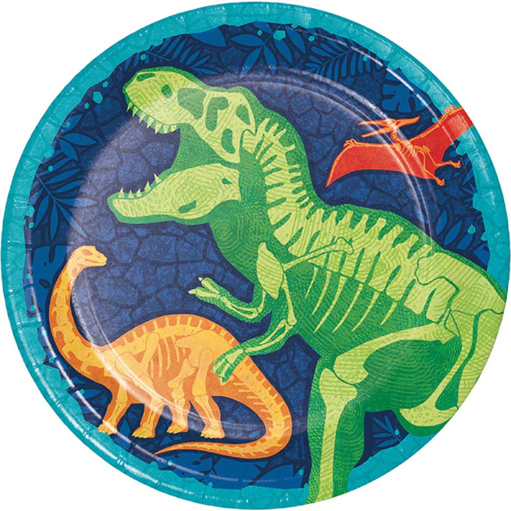 Dino Dig Dinner Plate 9in, 8ct