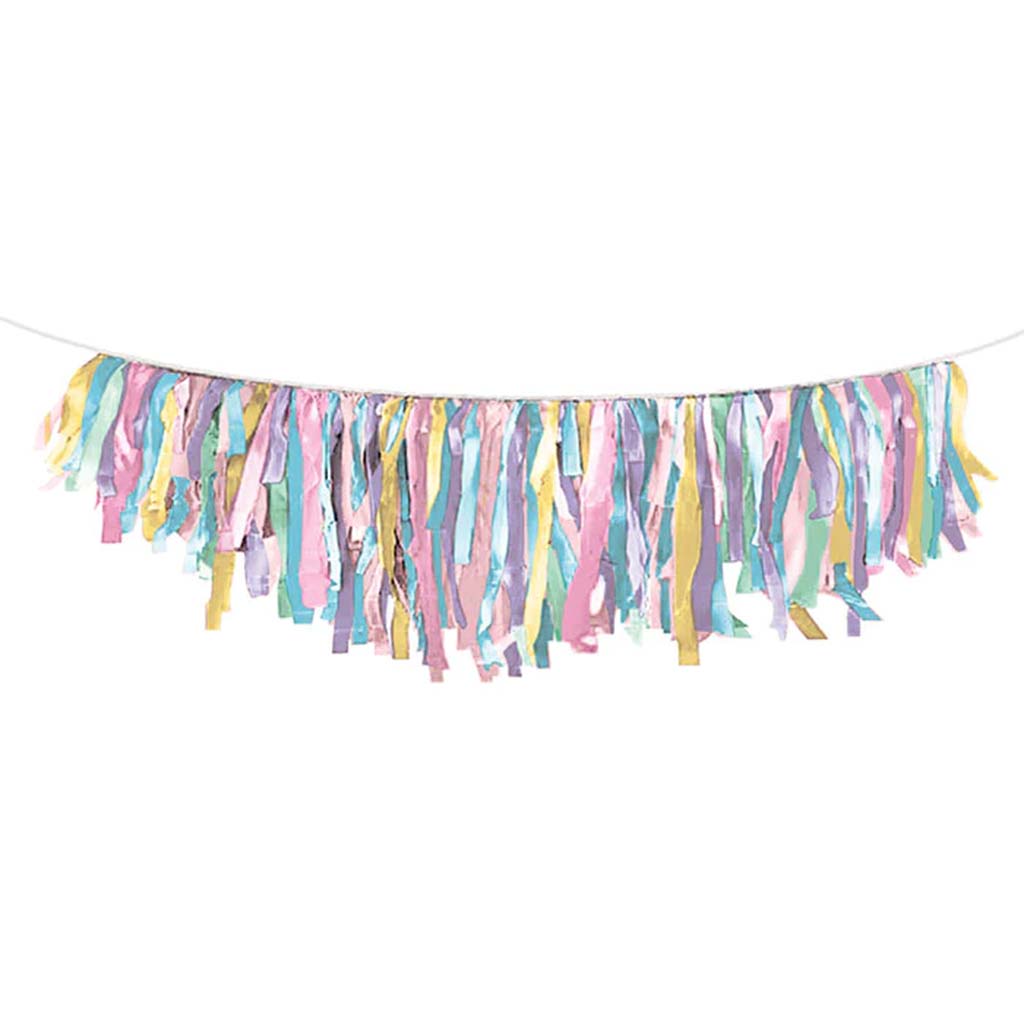 Pastel Tissue Fringe Garland