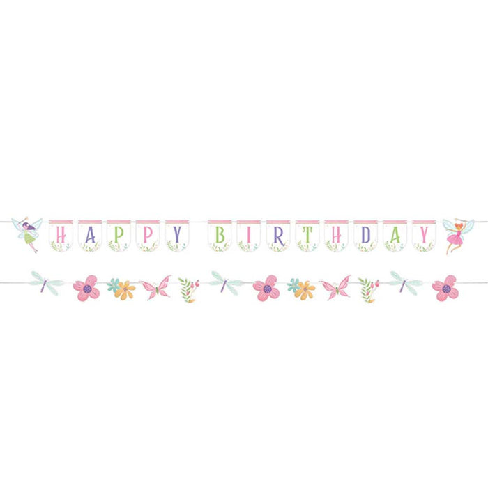 Fairy Forest Shaped Banner with String