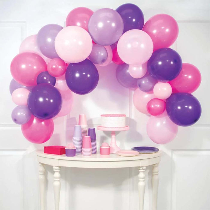 Pink & Purple Balloon Garland Kit, 6ft