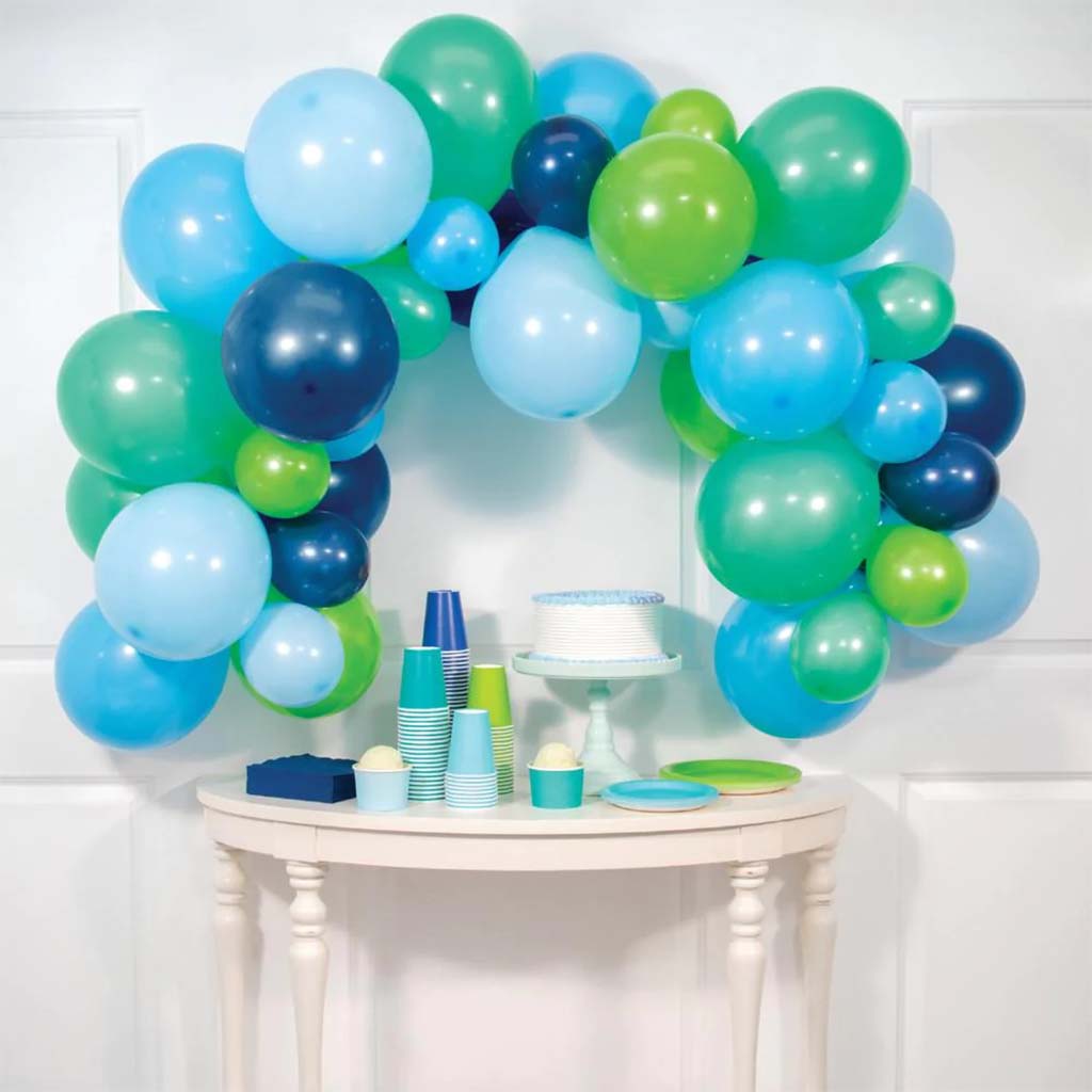 Blue &amp; Green Balloon Garland Kit, 6ft