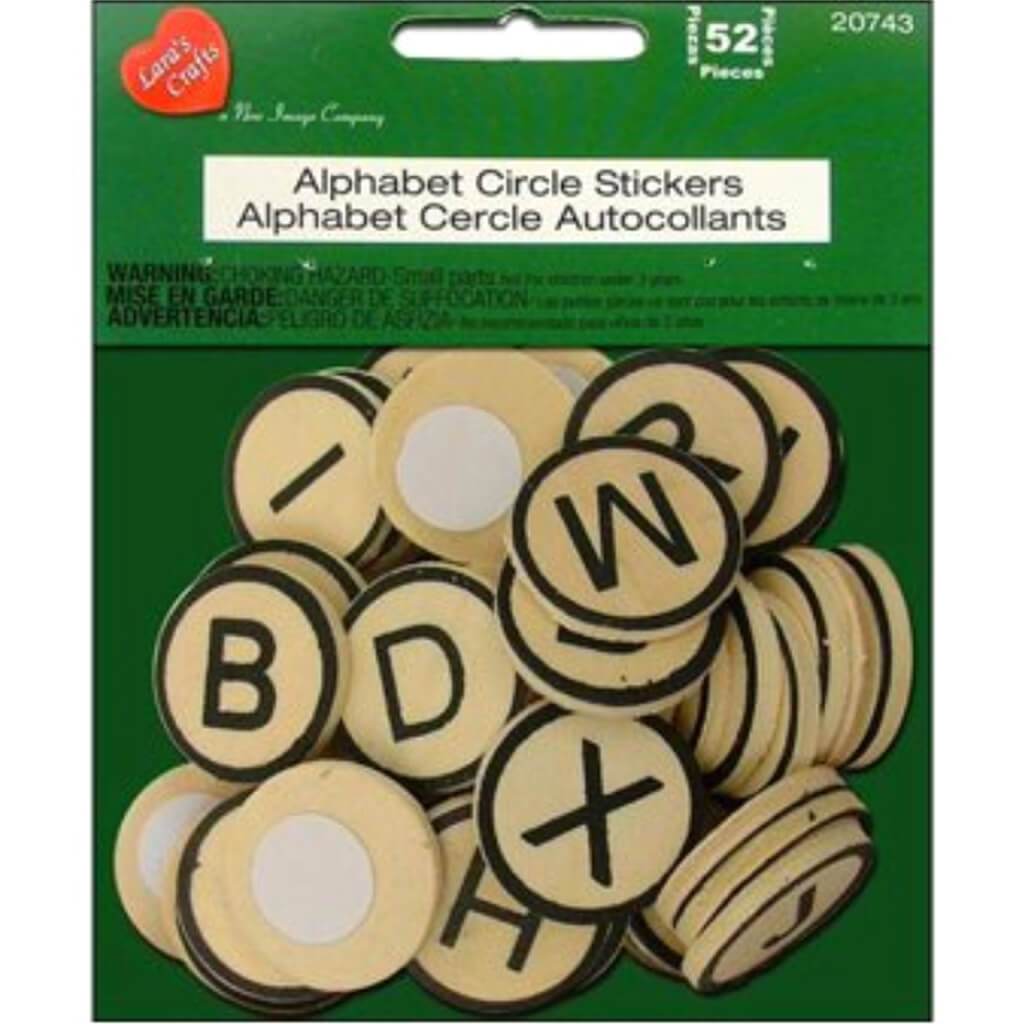 Alphabet Circle Stickers