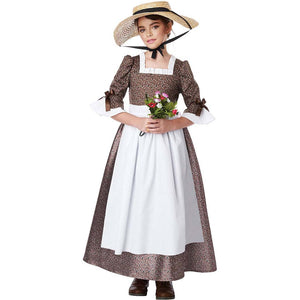 American Colonial Dress Child Costume Large 10-12