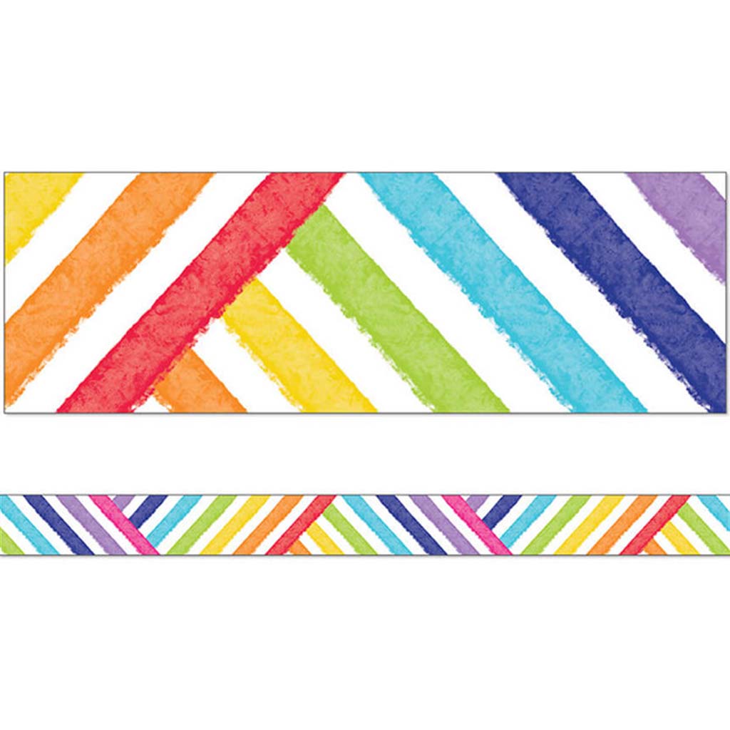 Light Bulb Crisscross Rainbow Straight Borders, 36ft