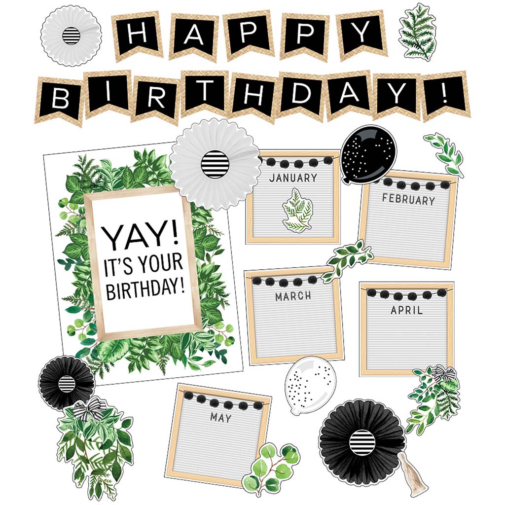 Simply Boho Birthday Bulletin Board Set