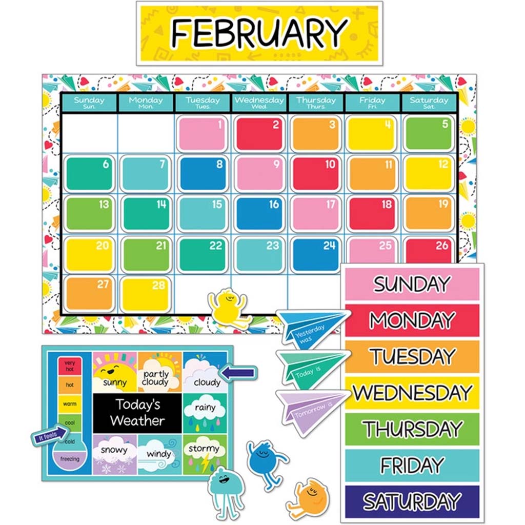 Happy Place Calendar Bulletin Board Set