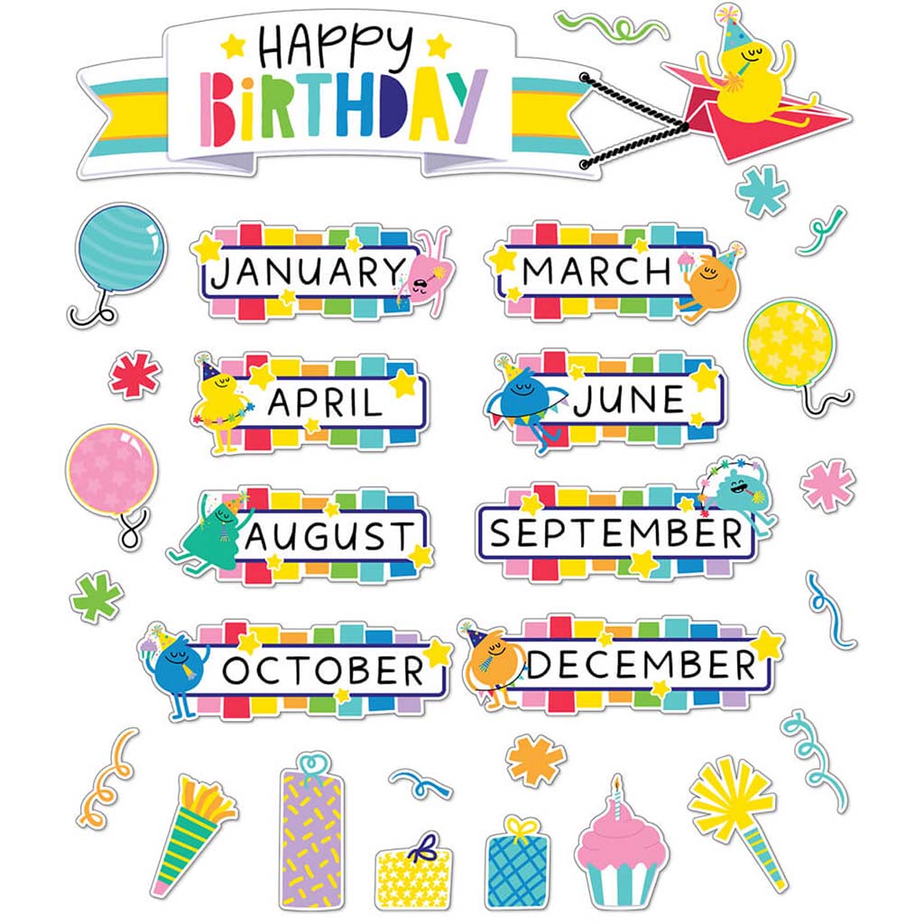 Happy Place Birthday Bulletin Board Set