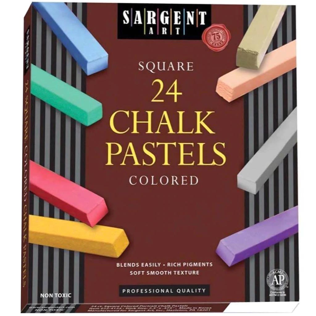 Artists&#39; Chalk Pastels Assorted Colors Square 24ct