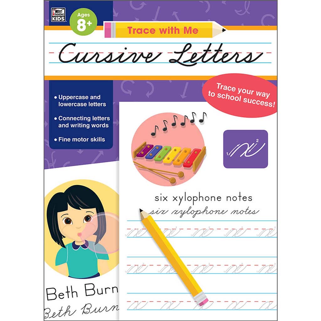 Trace With Me Cursive Letter Activity Book