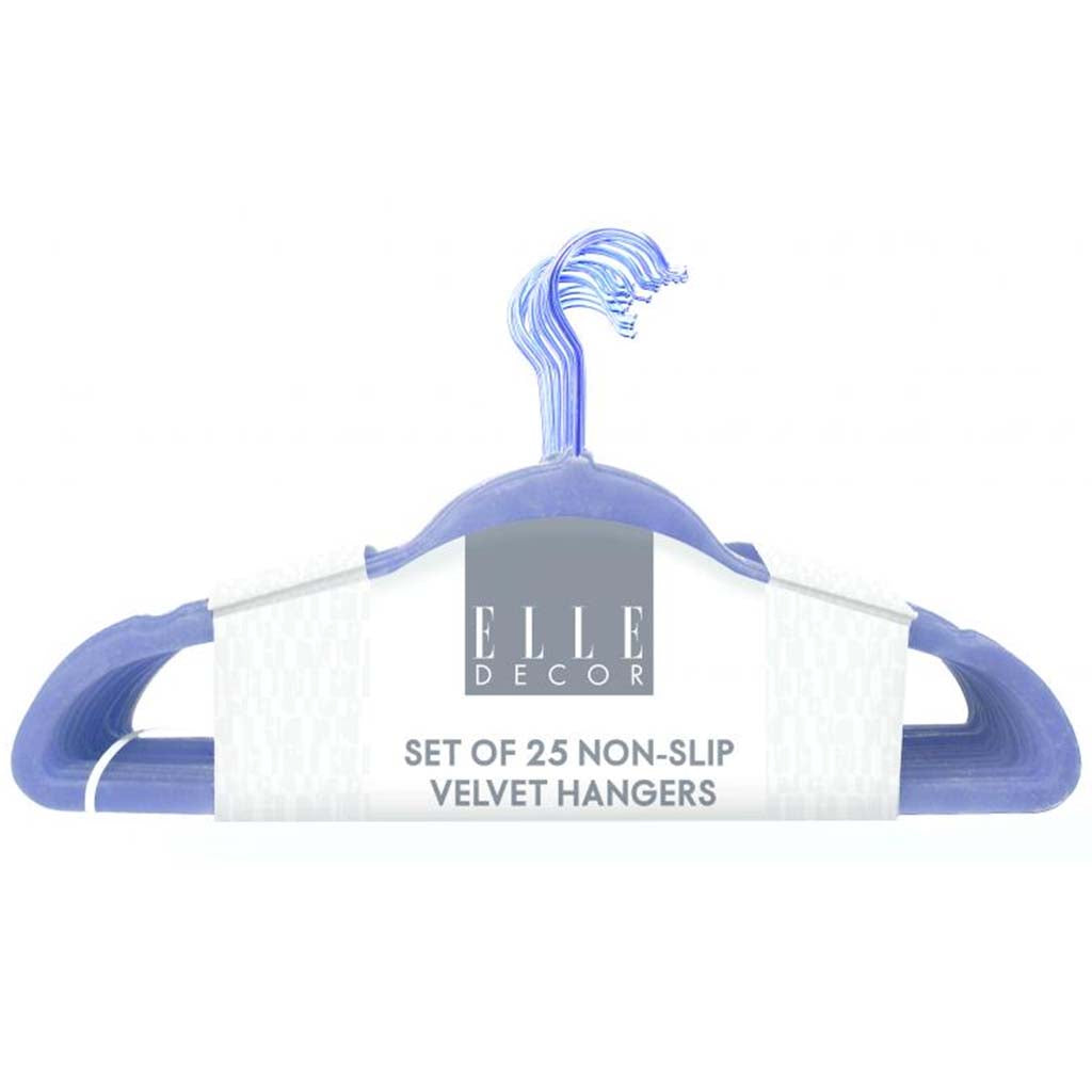 Non-Slip Velvet Hangers Set of 25, Grey