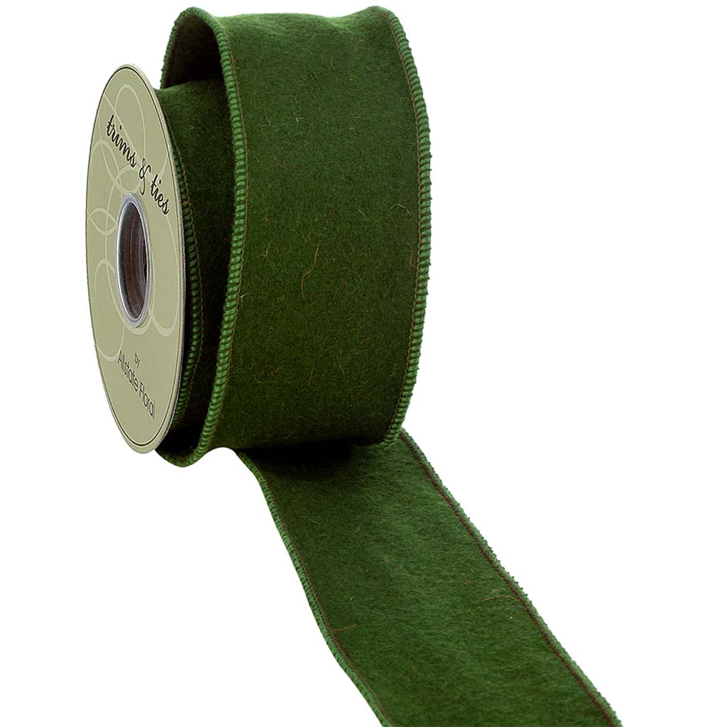 Felt Ribbon Green, 2.5in W x 5yd