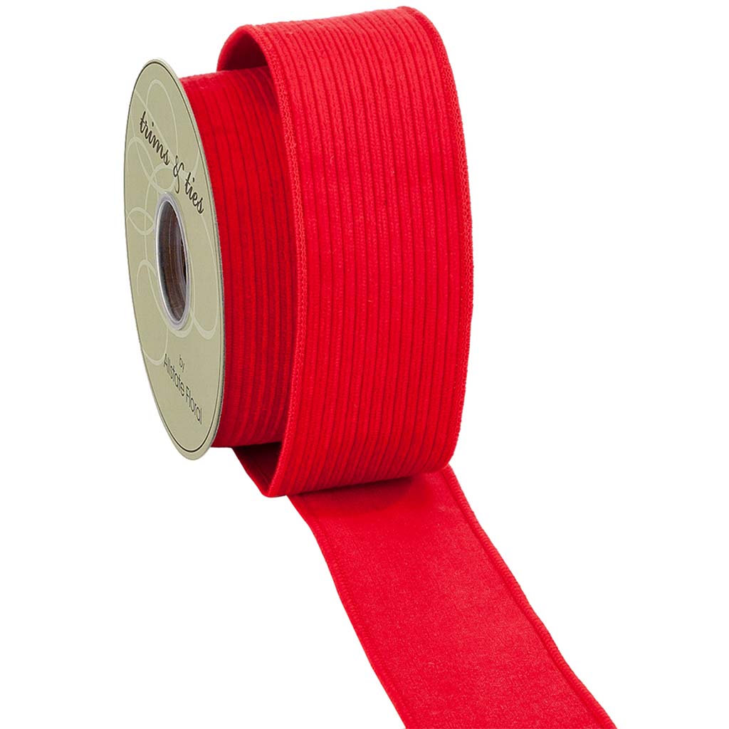 Ribbed Ribbon Red, 2.5in W x 10yd
