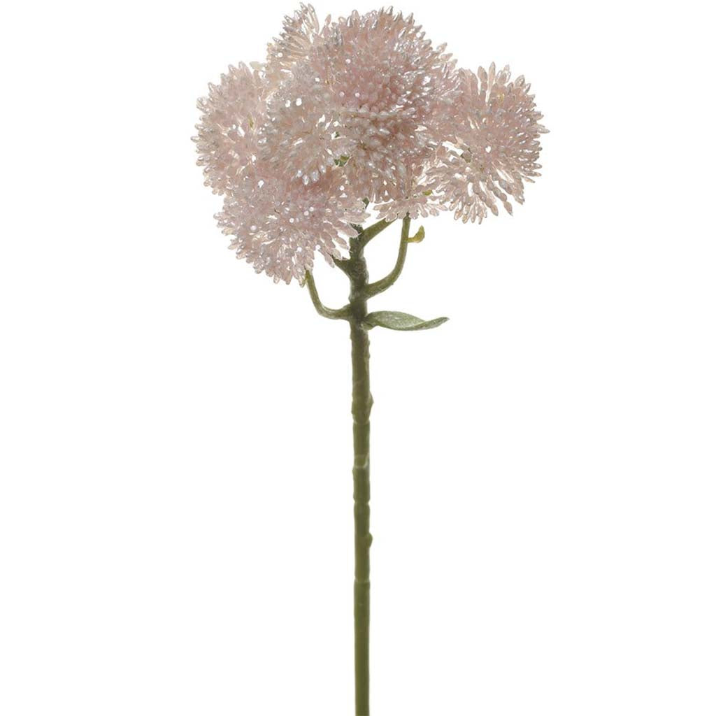 Glittered Metallic Sedum Pick Pink, 15in