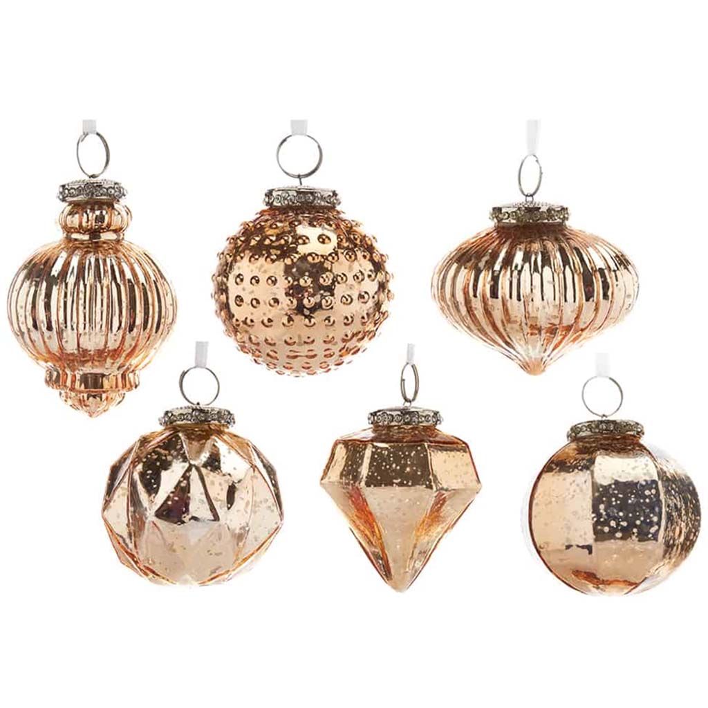 Glass Ornament Gold 3in