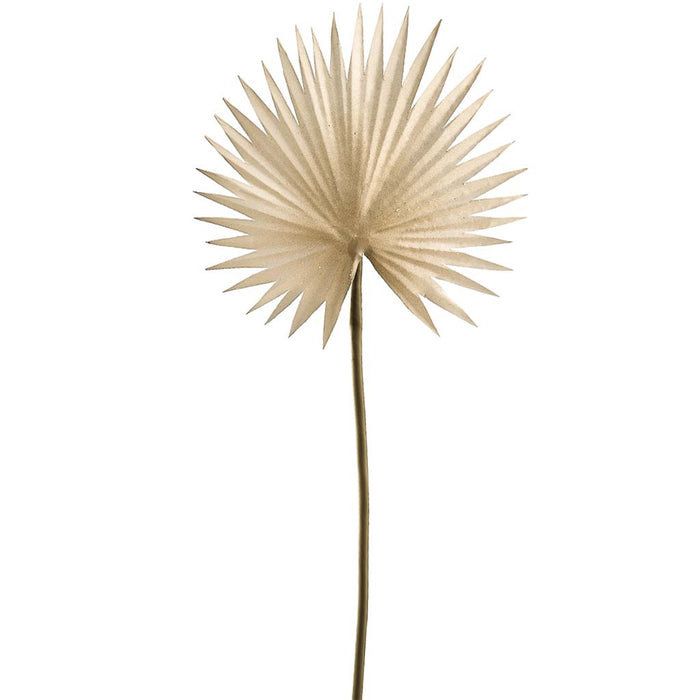 Fan Palm Spray 15.5in Beige