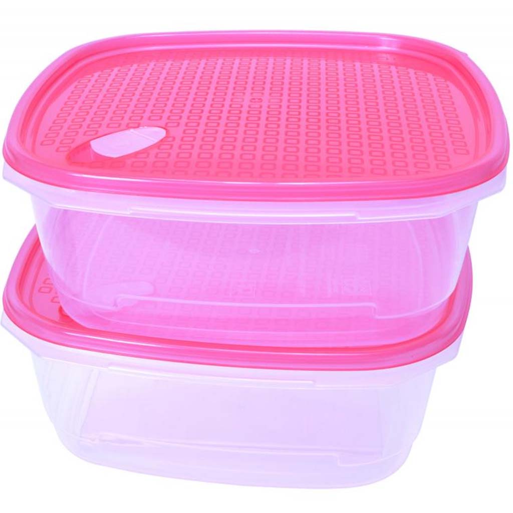 Fridgemate 2Pk Food Stoarge Container, 2.46L