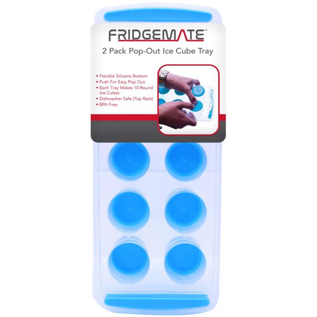 Fridgemate 2Pk Pop Out Ice Cube Tray, Circle