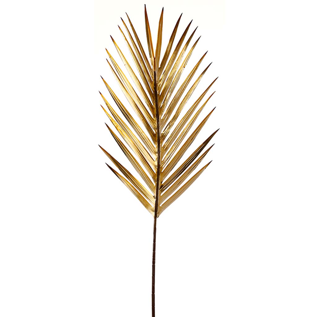 Metallic Palm Leaf Spray Gold, 37in