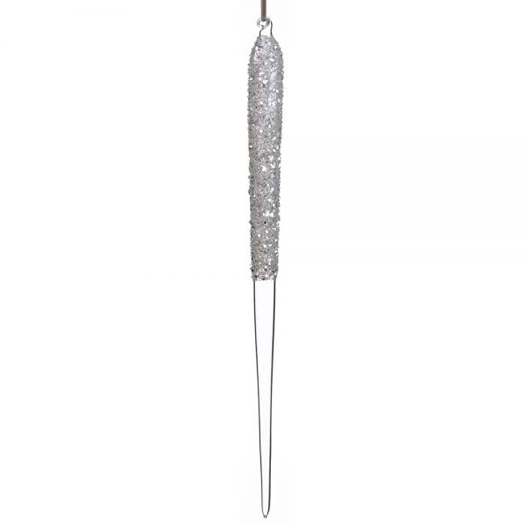 Glittered Glass Icicle Ornament 16in