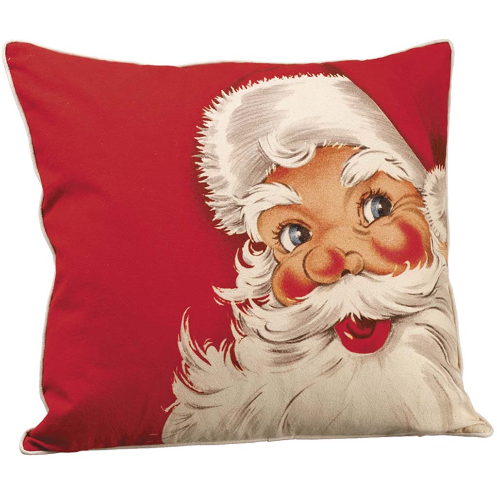 Santa Pillow Red Beige 20&quot;W x 20&quot;L