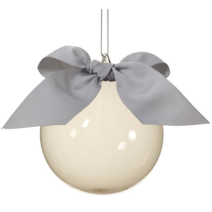 Glass Ball Ornament Smoke Gray, 4in