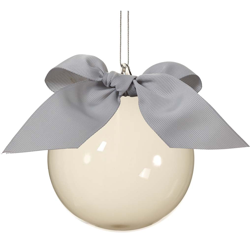 Glass Ball Ornament Smoke Gray, 4in