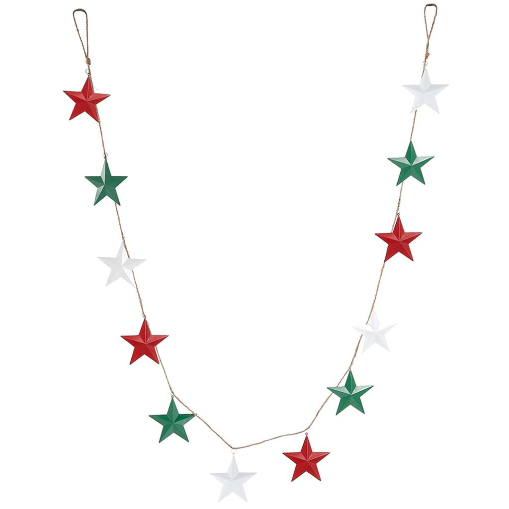 Star Garland Red Green, 6ft