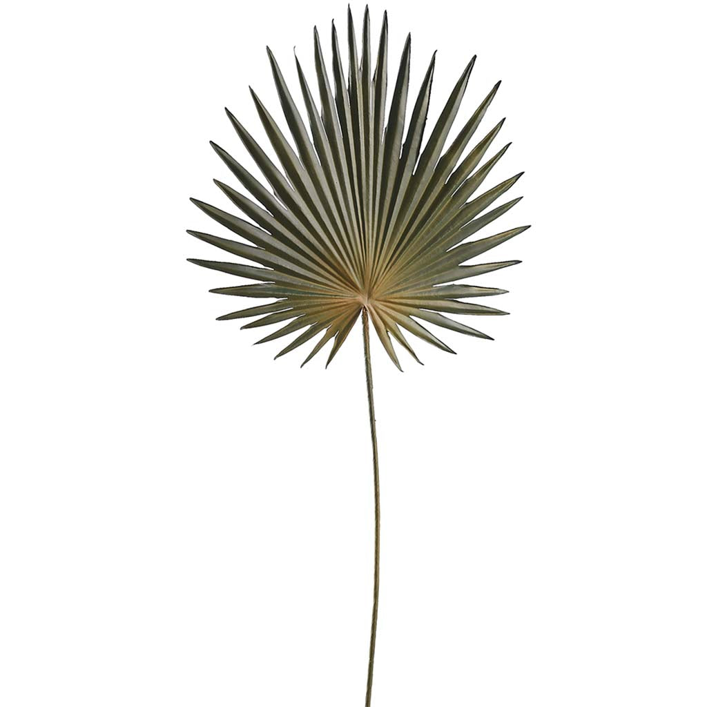 Fan Palm Spray 30in Green Gray