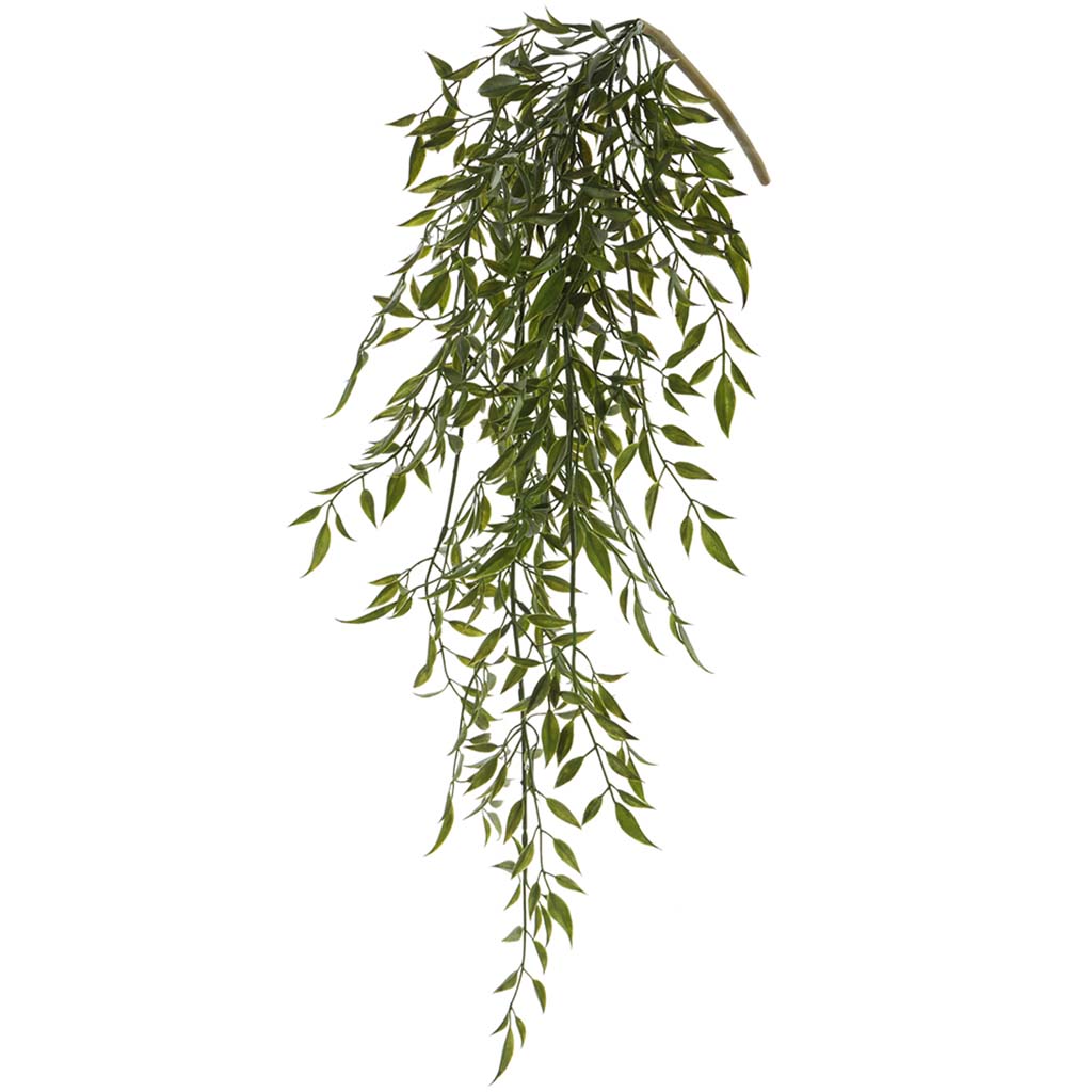 Hanging Mini Bamboo Leaf Spray Green, 26in