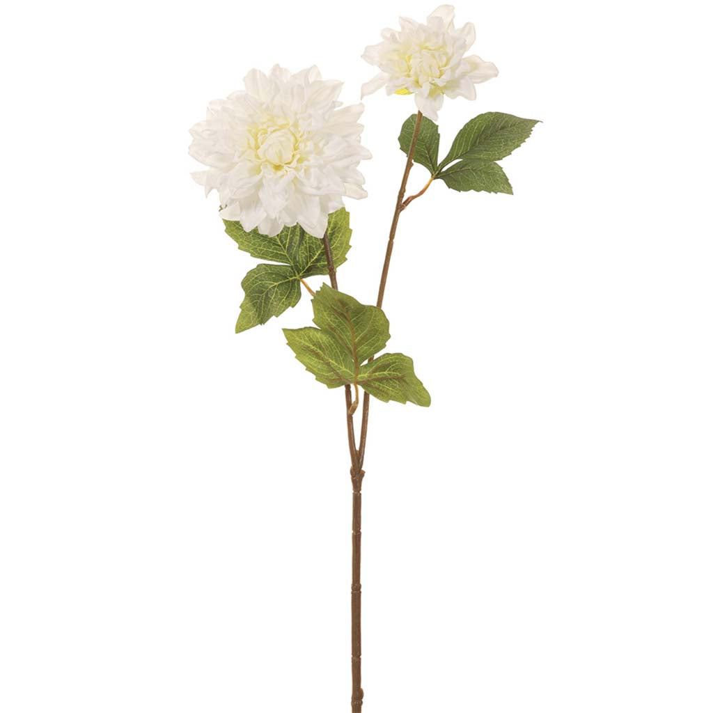Real Touch Dahlia Spray 23.5in White