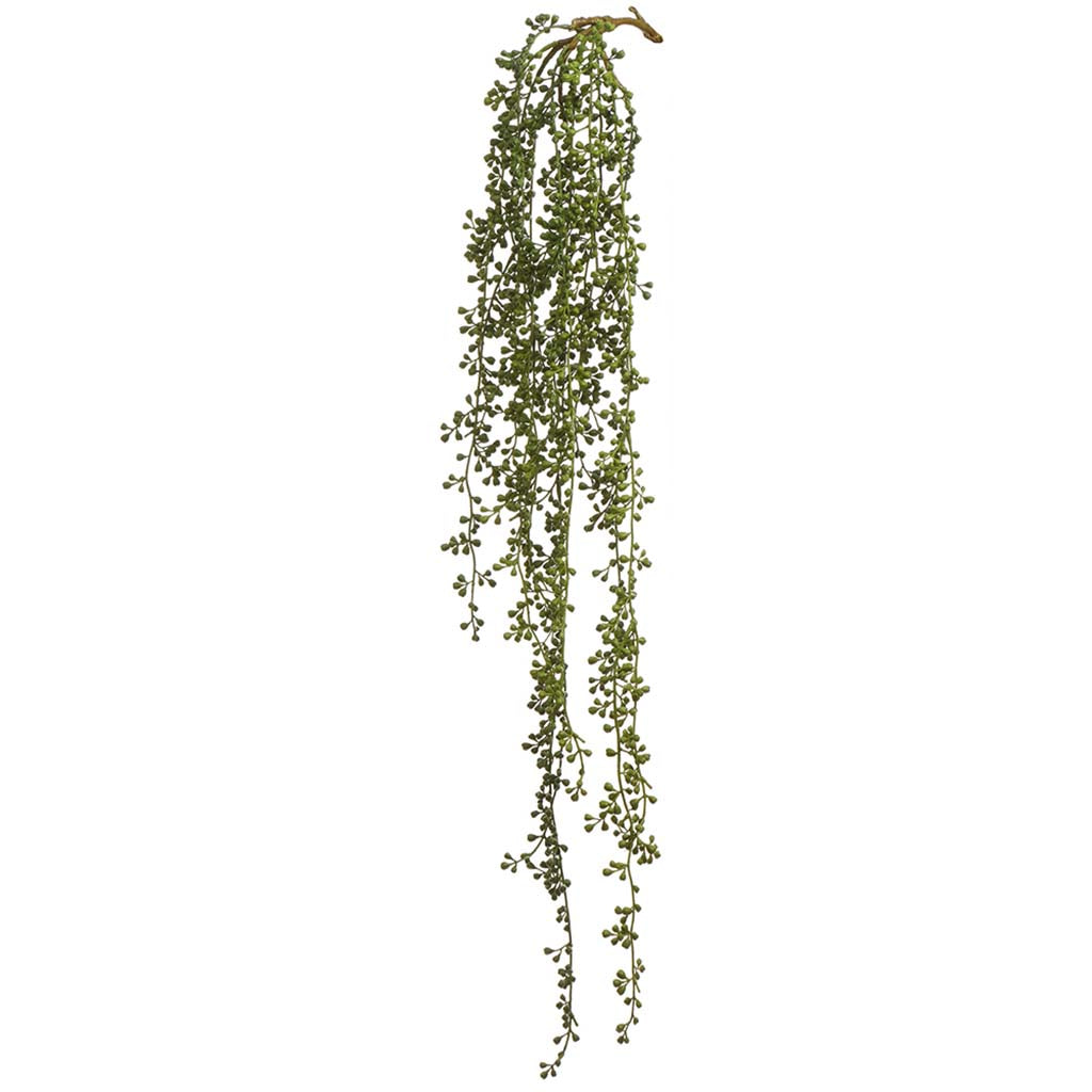 String of Pearl Hanging Spray 39in Green
