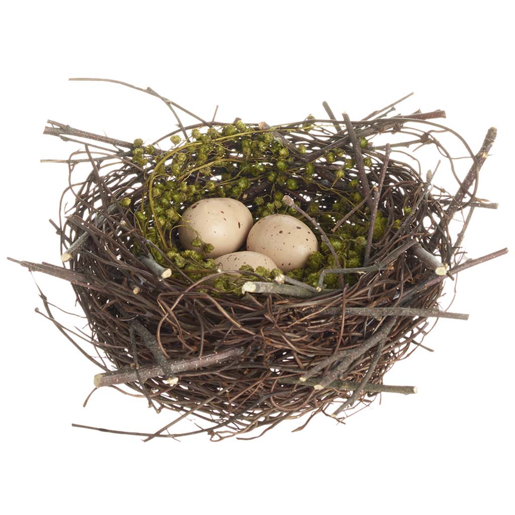Birds Nest With Eggs Brown, 5.1in D