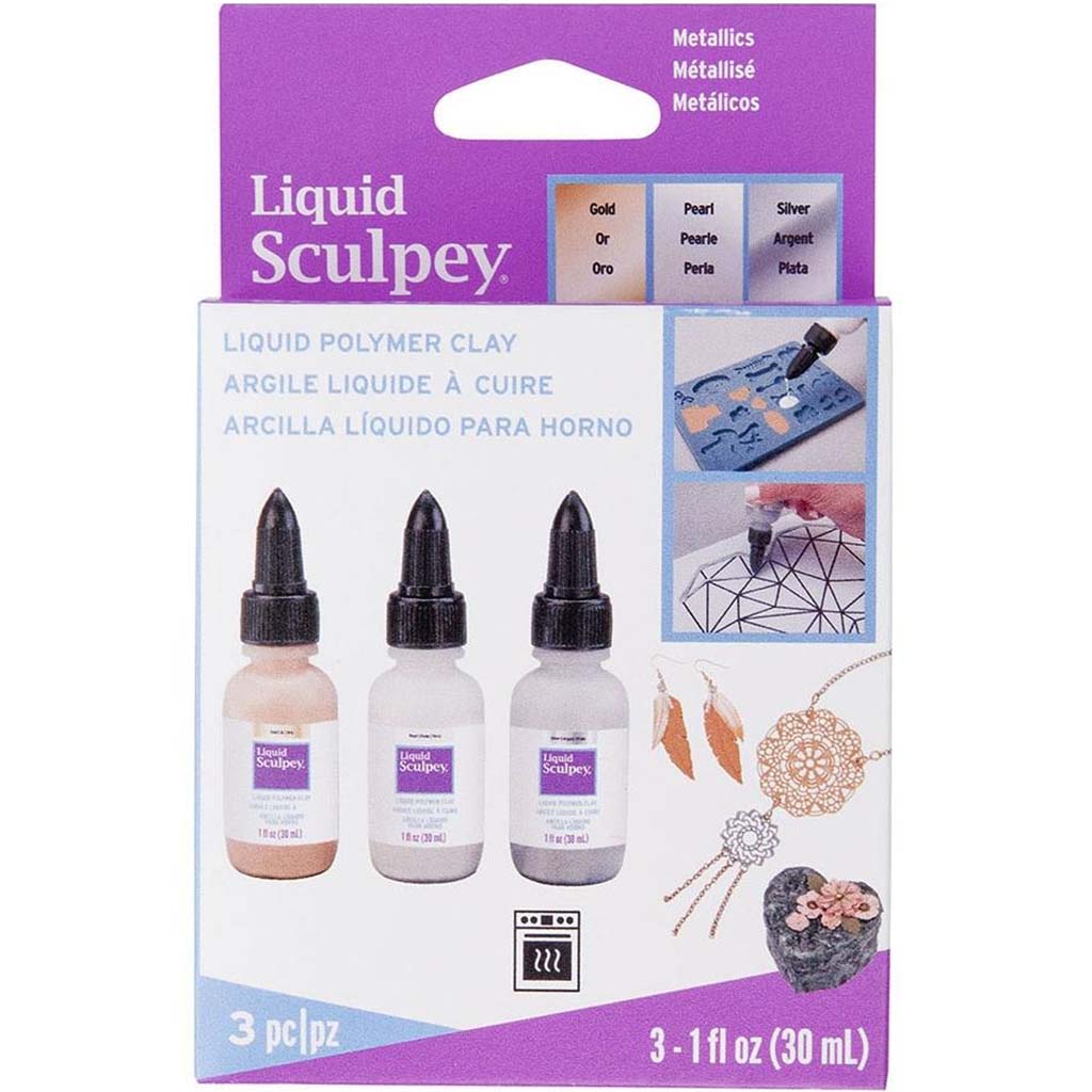 Sculpey Liquid Metallics 3Pkg