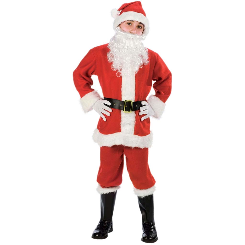 Kid Fleece Santa Suit Child Costume