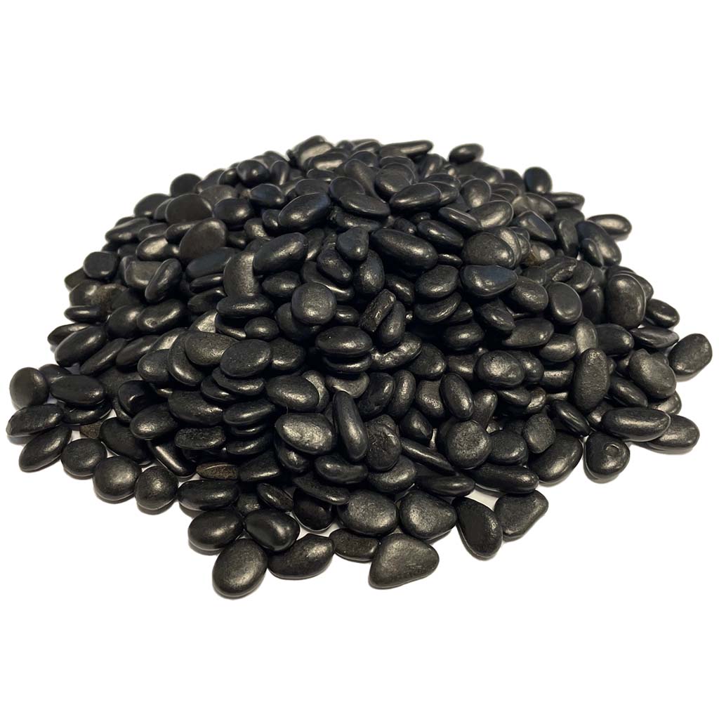 Black Small Pebble Cobblestones, 1.1 LB ea. Bag