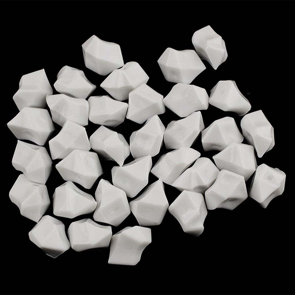 Acrylic Crystal Rock Fillers, White