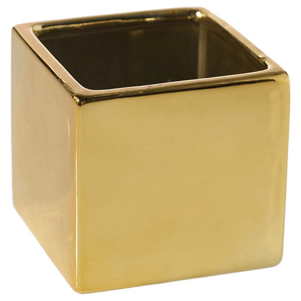 Gold Square Cube, 5.5in