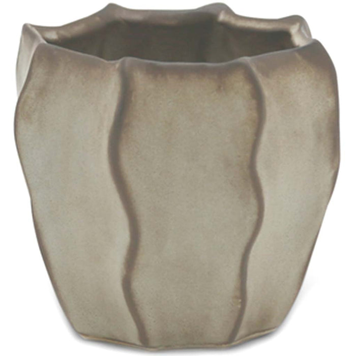Beige Unique Pot, 4in x 3.5in