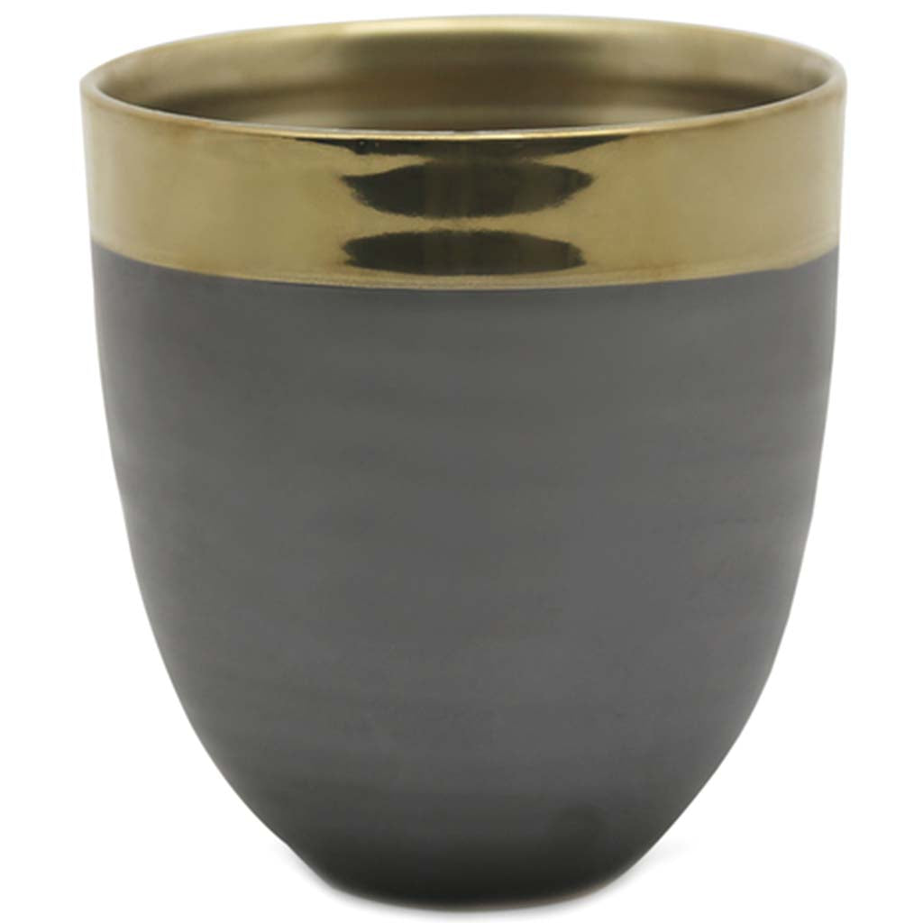 Medium Khnum Vase with Gold Rim, 5.7in