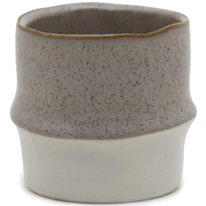 Small Two Tone Cylinder Ceramic Vase, 3.1in