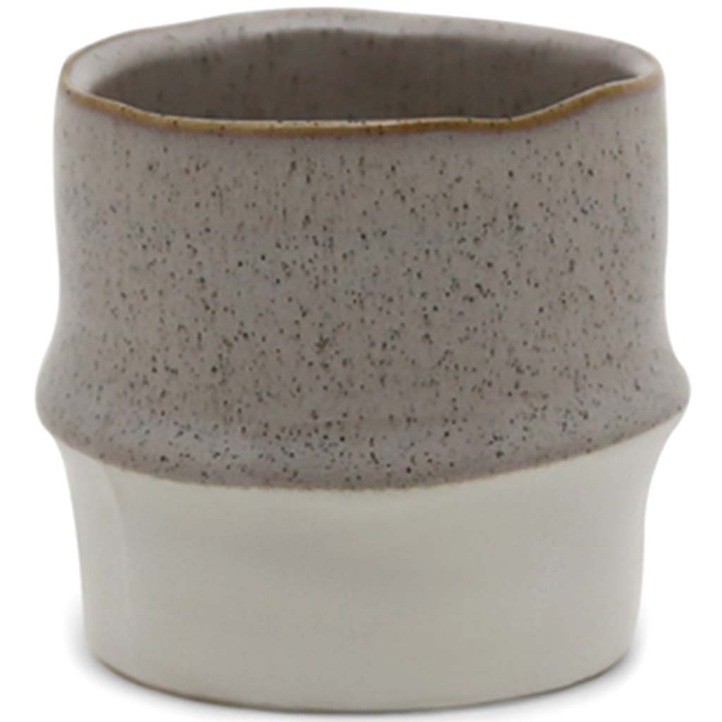 Small Two Tone Cylinder Ceramic Vase, 3.1in