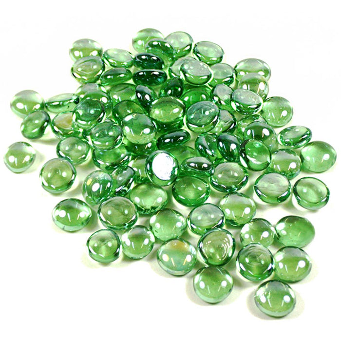Decorative Flat Glass Marble Vase Filler Green 2lb