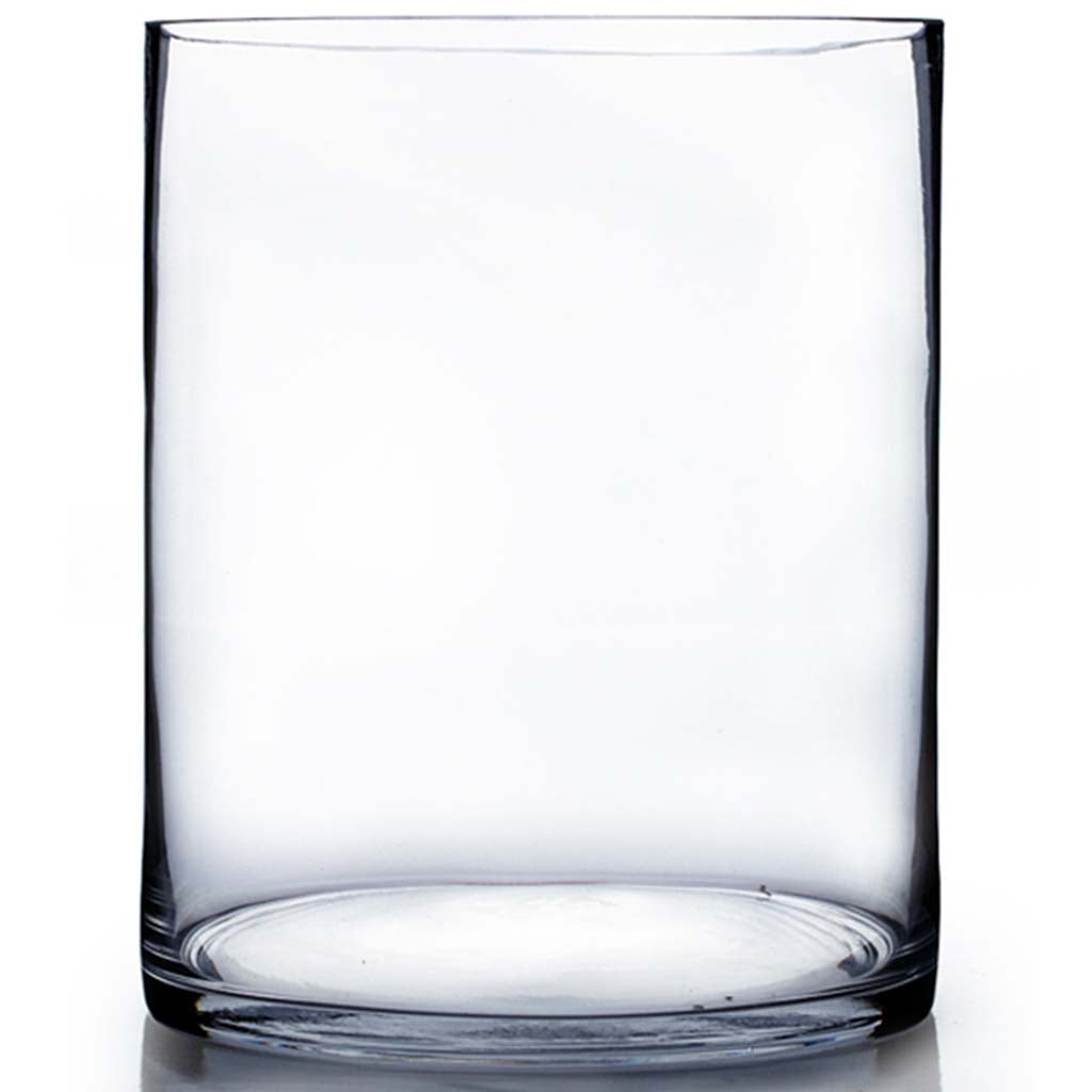 Clear Cylinder Glass Vase, 8in x 12in