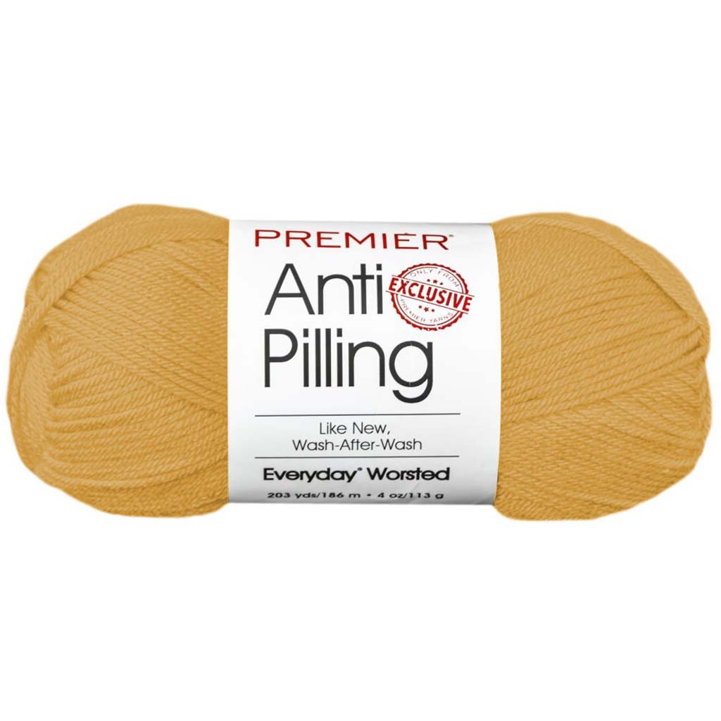 Anti-Pilling Everyday Worsted Solid Yarn, Butter