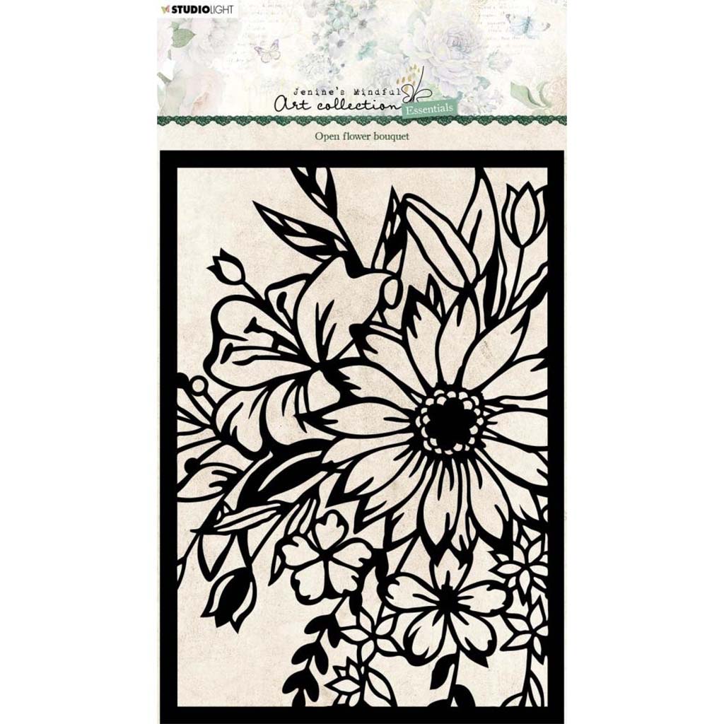 Essentials Stencil Nr.77, 5.82in x 8.25in, Flower Bouquet