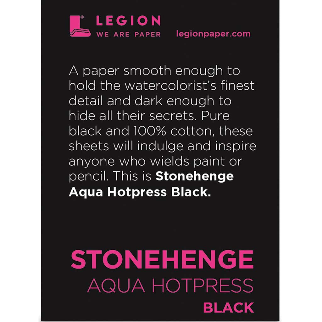 Stonehenge Aqua Black Watercolor Paper Pad 2-1/29in x 3-3/4in