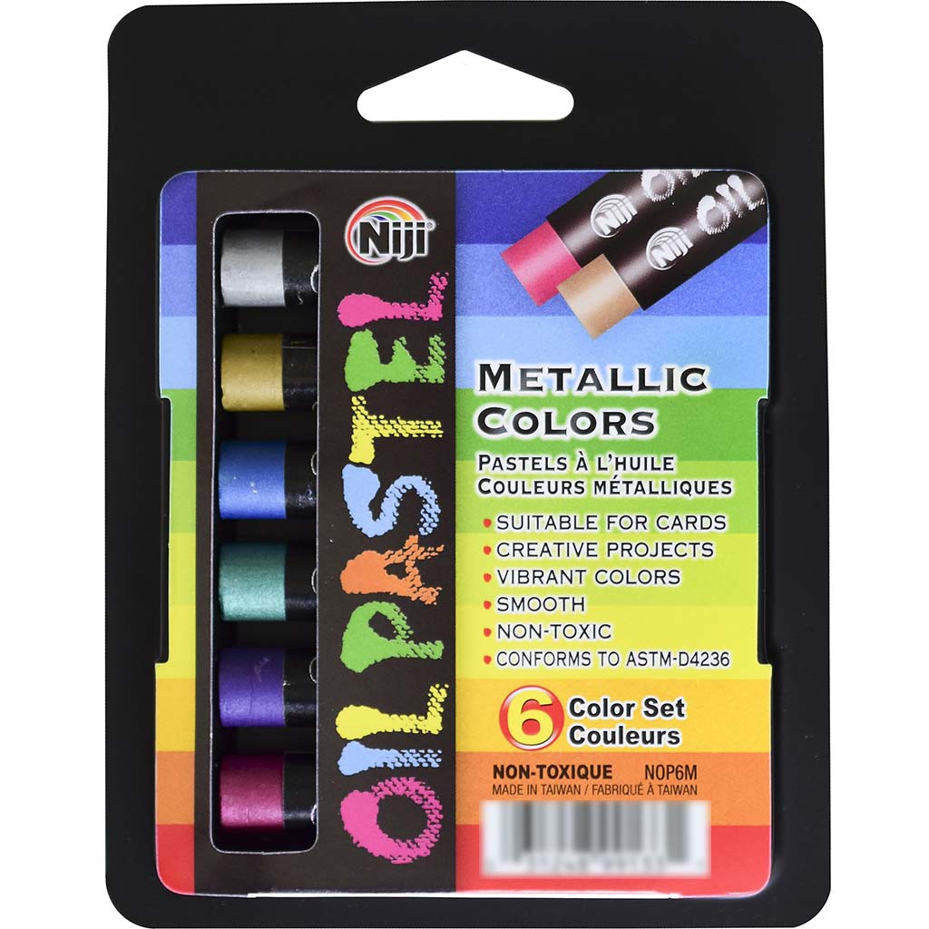 Yasutomo Niji Oil Pastel Set Metallic 6 Color