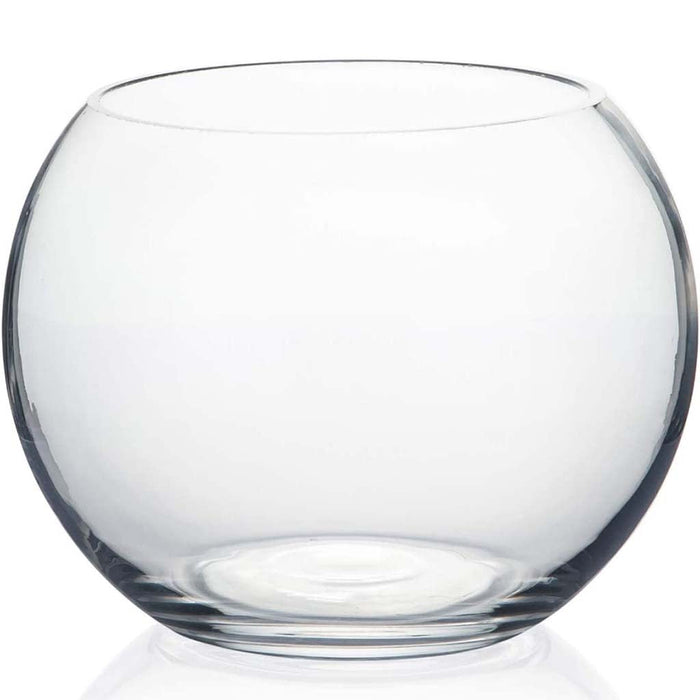 Clear Bubble Bowl Vase, 6in