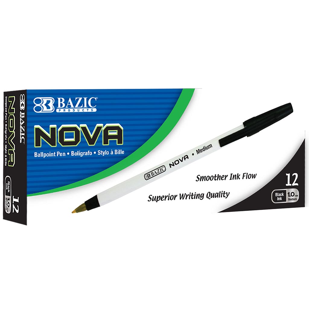 Bazic Nova Color Stick Pen Black